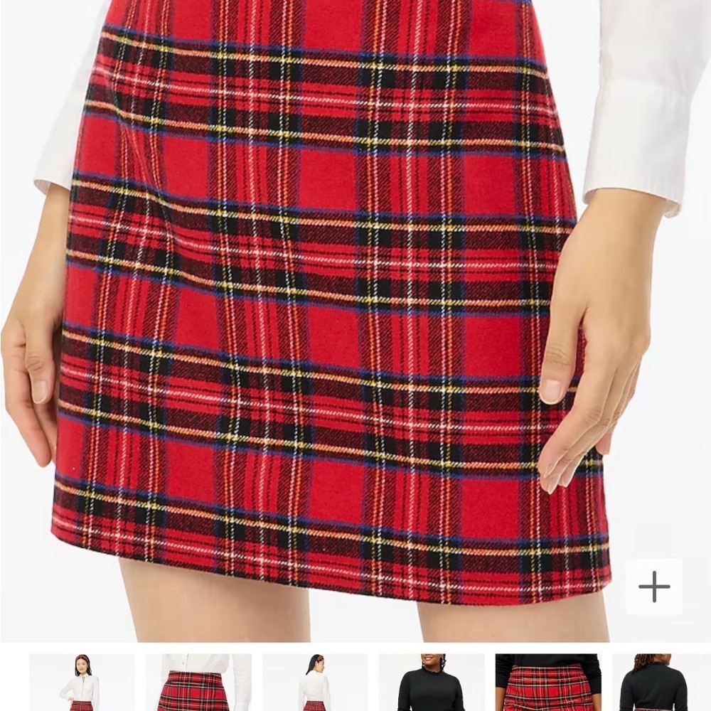 JCREW Tartan A-line skirt.